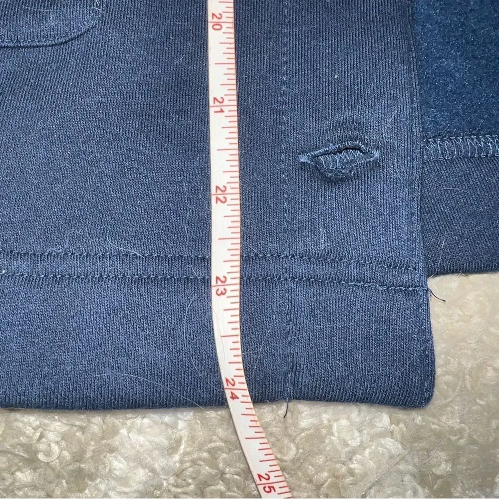 Navy Button-Up Jacket lands end - Picture 6 of 8